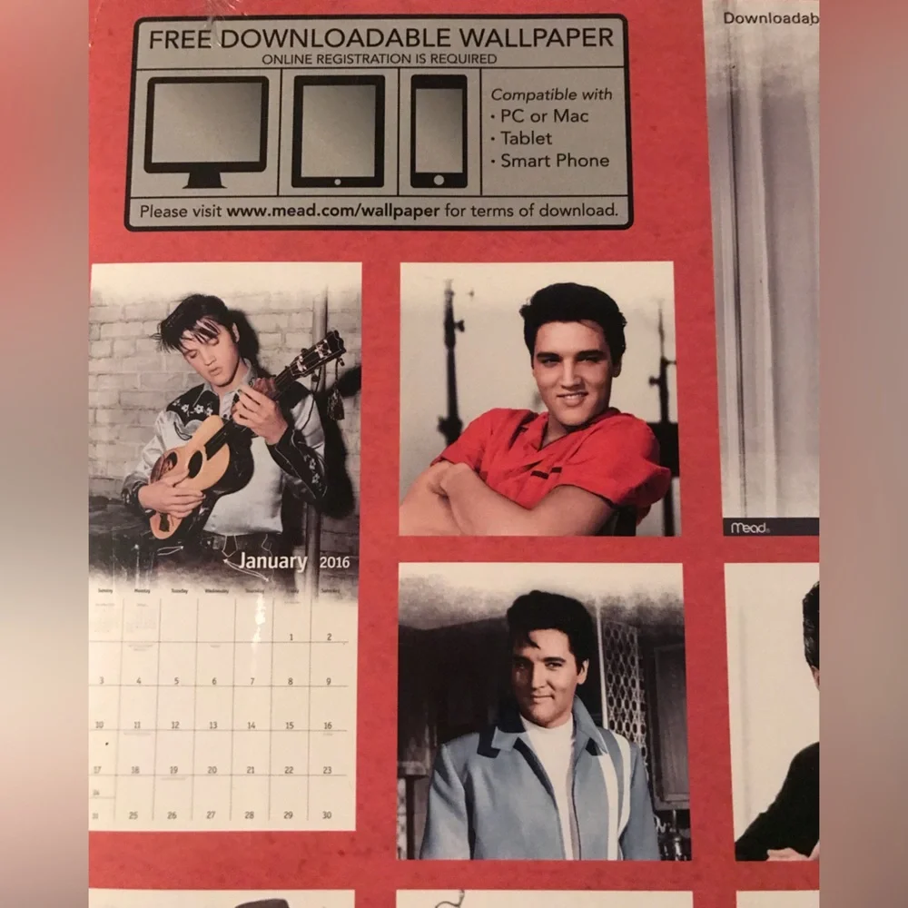 Vintage Elvis 2016 Calendar